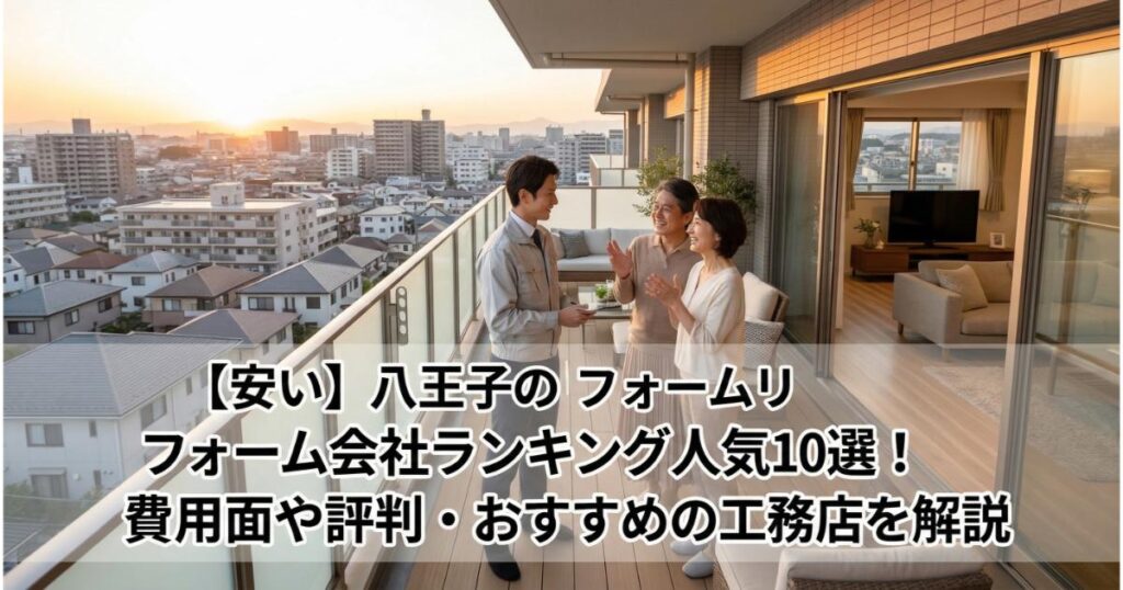 【安い】八王子のリフォーム会社ランキング人気10選！費用面や評判・おすすめの工務店を解説