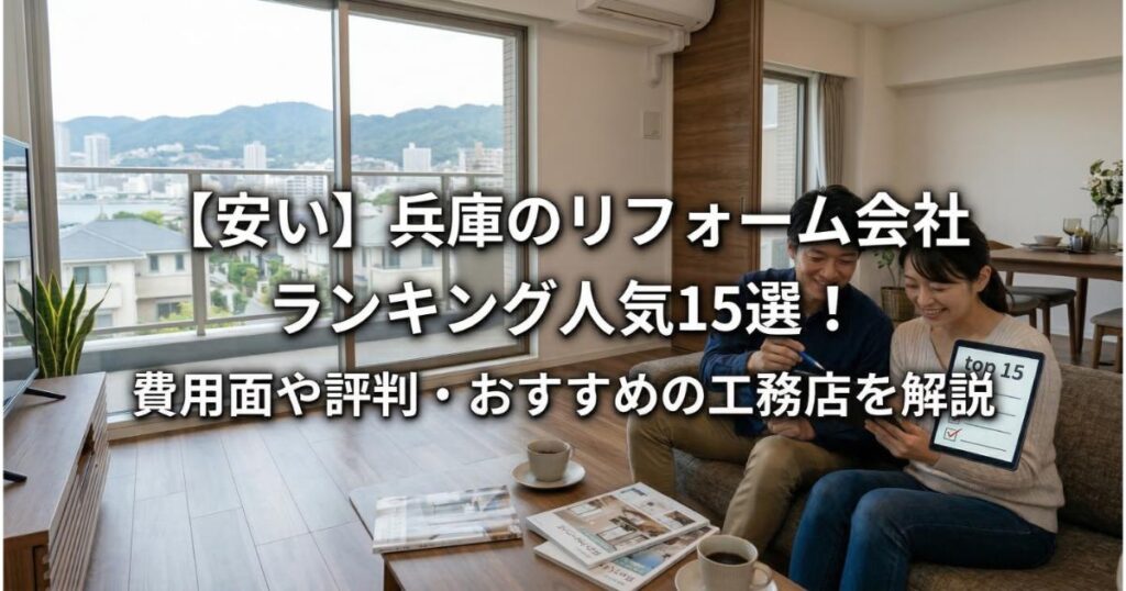 【安い】兵庫のリフォーム会社ランキング人気15選！費用面や評判・おすすめの工務店を解説