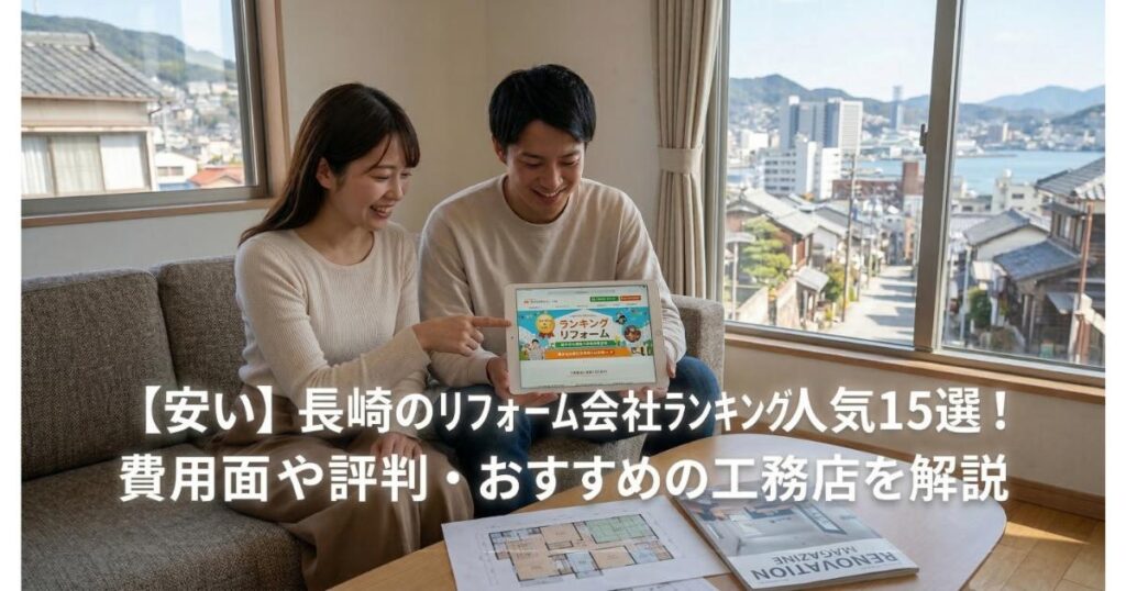 【安い】長崎のリフォーム会社ランキング人気15選！費用面や評判・おすすめの工務店を解説