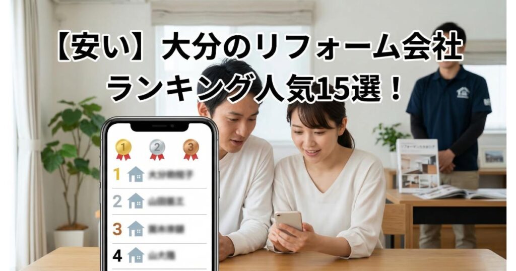 【安い】大分のリフォーム会社ランキング人気15選！費用面や評判・おすすめの工務店を解説