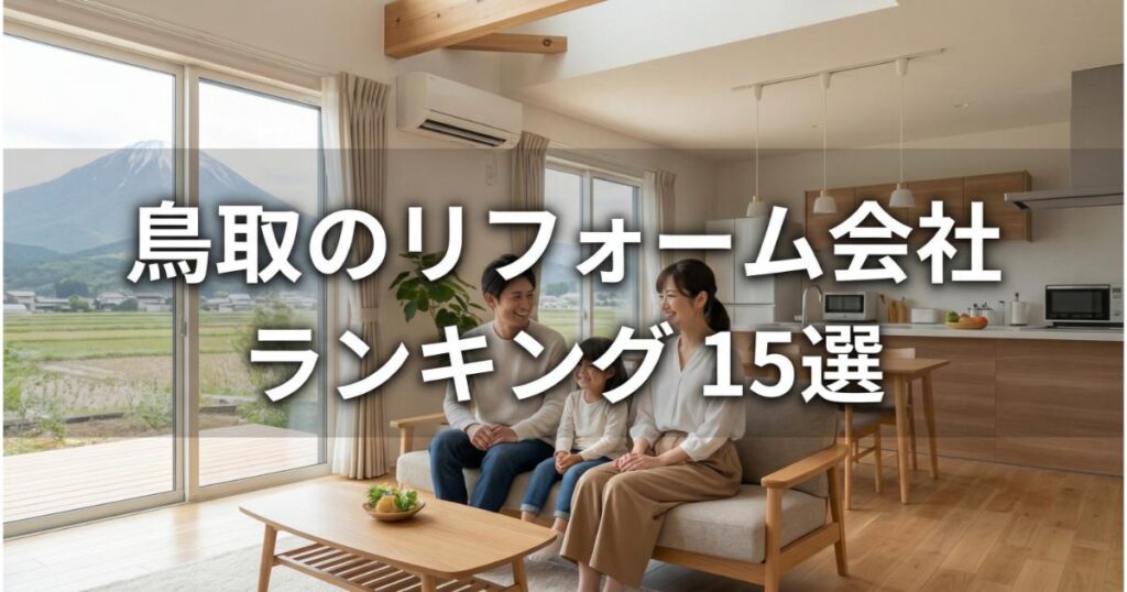 【安い】鳥取のリフォーム会社ランキング人気15選！費用面や評判・おすすめの工務店を解説