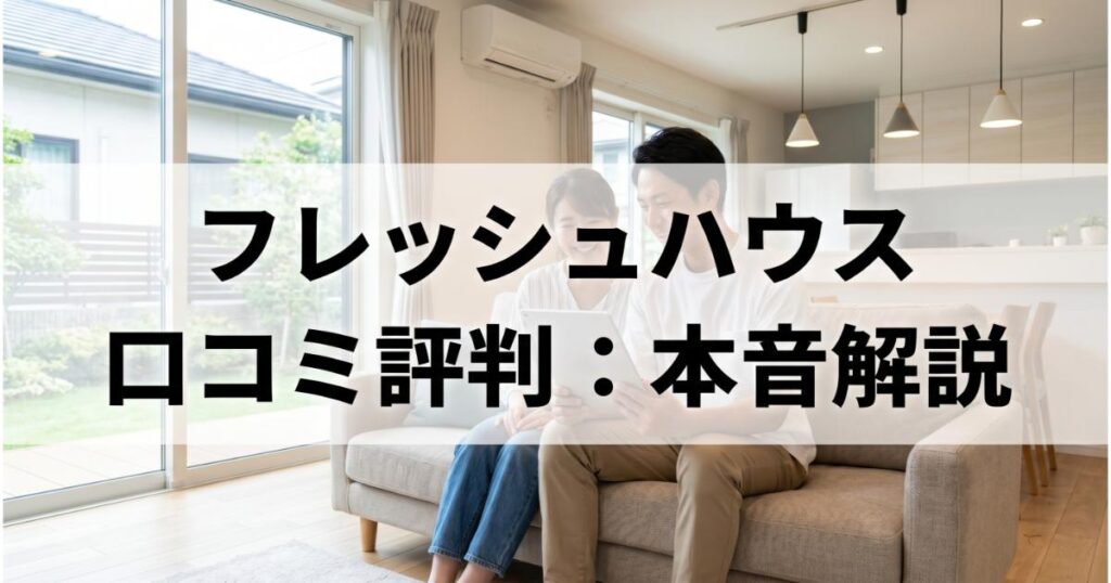 フレッシュハウスの口コミ・評判は良い・悪い？ズバリ利用すべきか本音で語ります