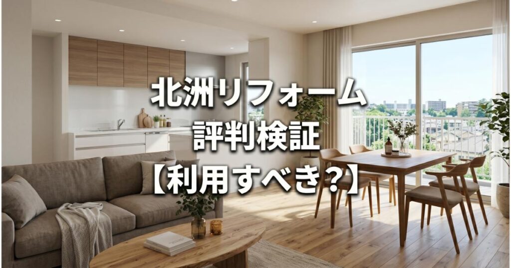 北洲リフォームの口コミ・評判は良い・悪い?ズバリ利用すべきか本音で語ります【やばい?】