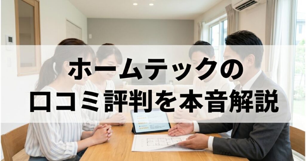 ホームテックの口コミ・評判は良い・悪い？ズバリ利用すべきか本音で語ります