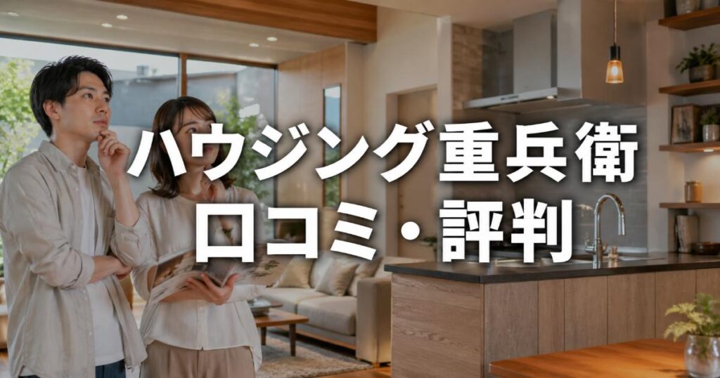 ハウジング重兵衛の口コミ・評判は良い・悪い？ズバリ利用すべきか本音で語ります