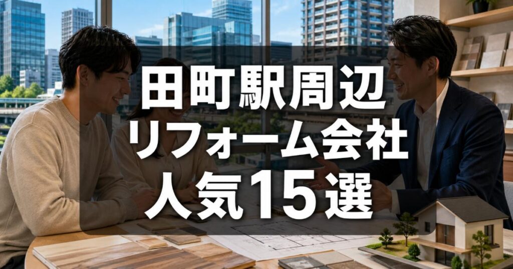 【安い】田町駅周辺のリフォーム会社ランキング人気15選！費用面や評判・おすすめの工務店を解説