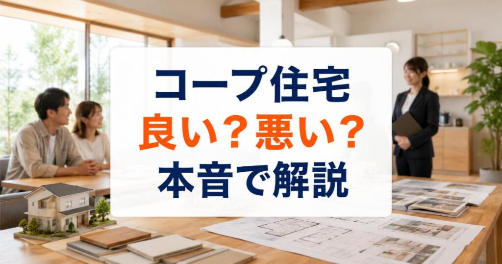 コープ住宅の口コミ・評判は良い・悪い?ズバリ利用すべきか本音で語ります