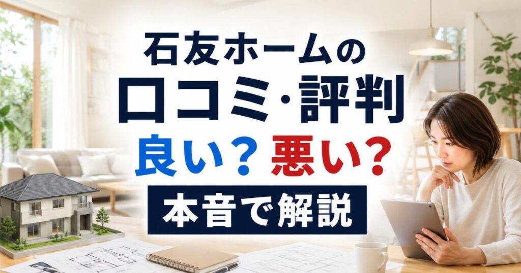 石友ホームの口コミ・評判は良い・悪い？ズバリ利用すべきか本音で語ります