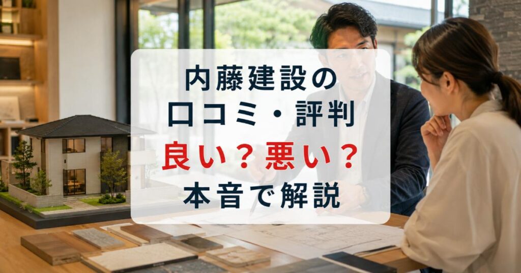 内藤建設の口コミ・評判は良い・悪い？ズバリ利用すべきか本音で語ります