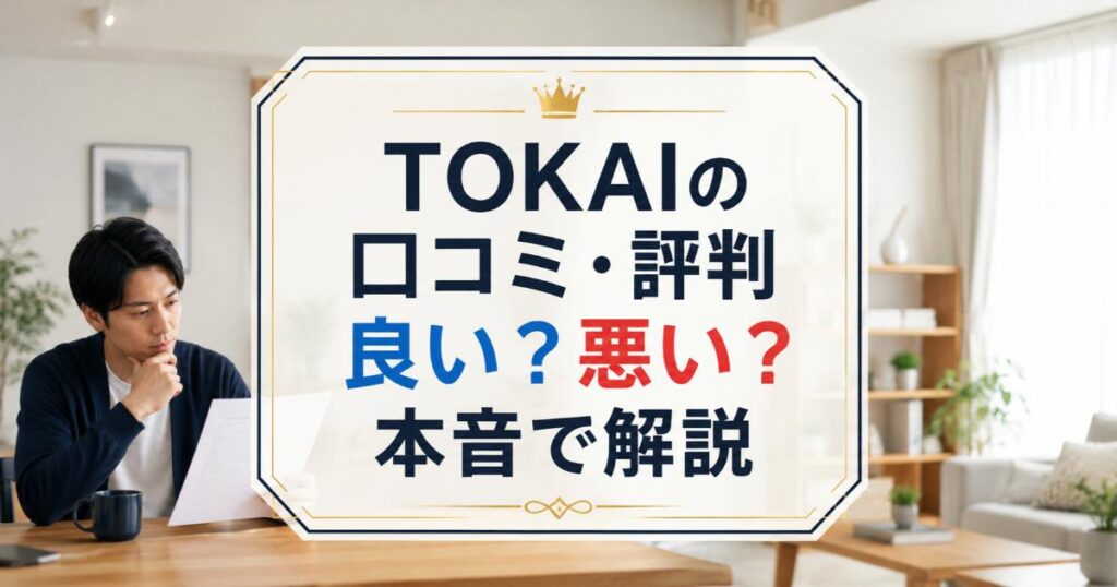 TOKAIの口コミ・評判は良い・悪い？ズバリ利用すべきか本音で語ります