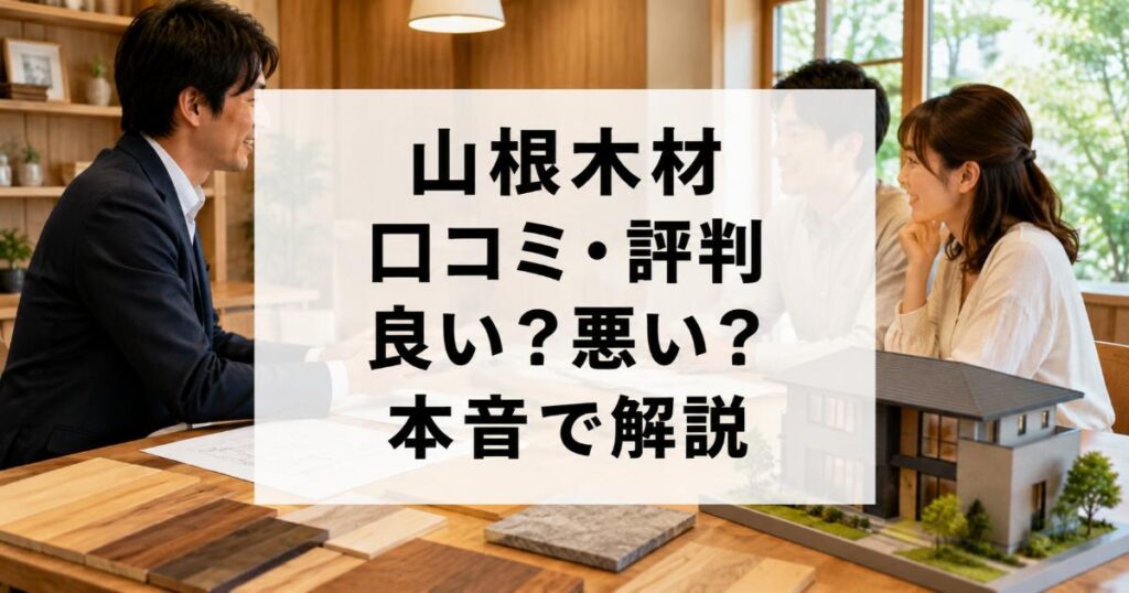 山根木材の口コミ・評判は良い・悪い?ズバリ利用すべきか本音で語ります