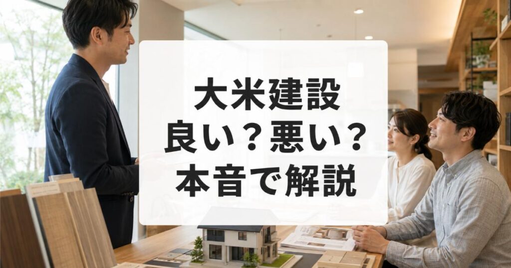 大米建設の口コミ・評判は良い・悪い？ズバリ利用すべきか本音で語ります【やばい？】
