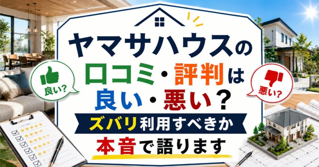 ヤマサハウスの口コミ・評判は良い・悪い？ズバリ利用すべきか本音で語ります